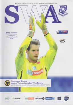 Tranmere Rovers v Wolverhampton Wanderers Match Programme 2014-01-01